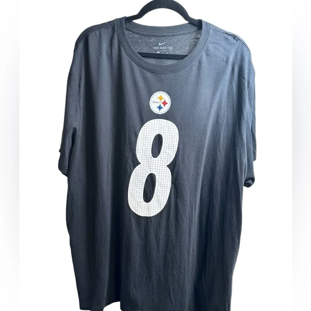 NWT NIKE Unisex Pittsburgh Steelers Kenny Pickett Black Tee Shirt - Size XXL